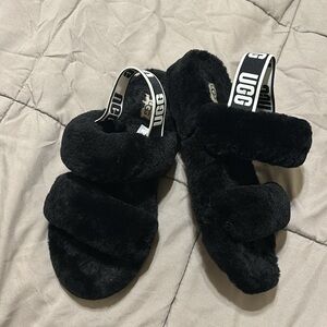 Ugg double strap oh yeah fluff slides slippers